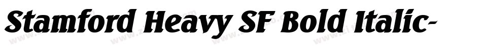Stamford Heavy SF Bold Italic字体转换